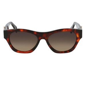 Lanvin Mother & Child 55mm Rectangle Sunglasses Havana Red